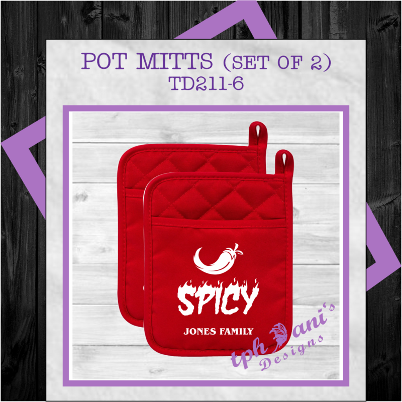 PERSONALIZED POT MITTS (2-PACK) Spicy