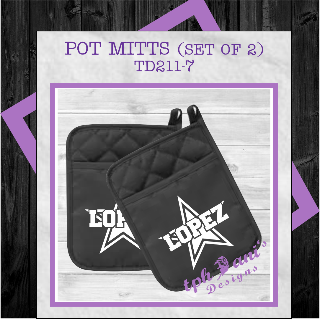 PERSONALIZED POT MITTS (2-PACK) Star
