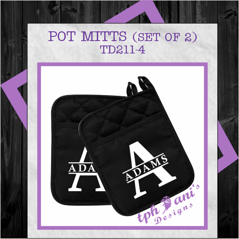 PERSONALIZED POT MITTS (2-PACK) Roman Monogram