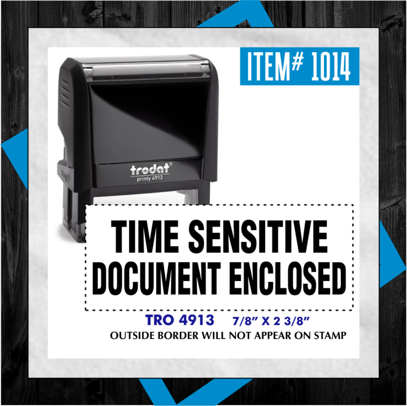 STOCK STAMP - TIME SENSITIVE