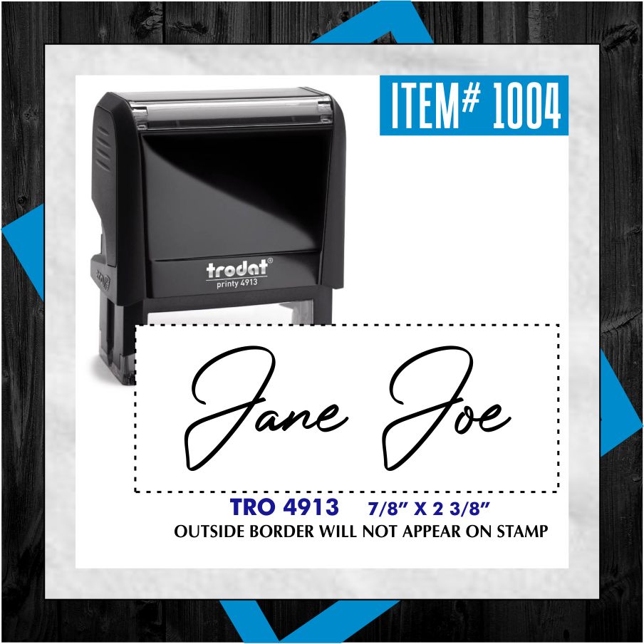 STOCK STAMP - SIGNATURE STAMP