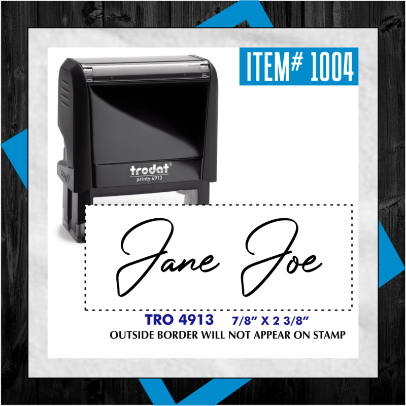 STOCK STAMP - SIGNATURE STAMP