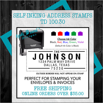 ADDRESS SELF-INKING STAMP - TD100.30