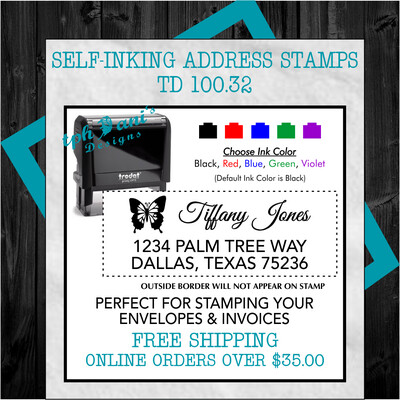 ADDRESS SELF-INKING STAMP - TD100.32