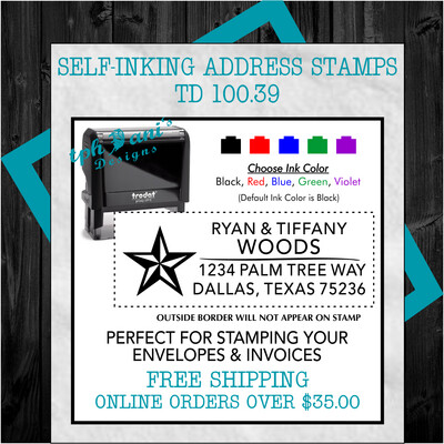 ADDRESS SELF-INKING STAMP - TD100.39