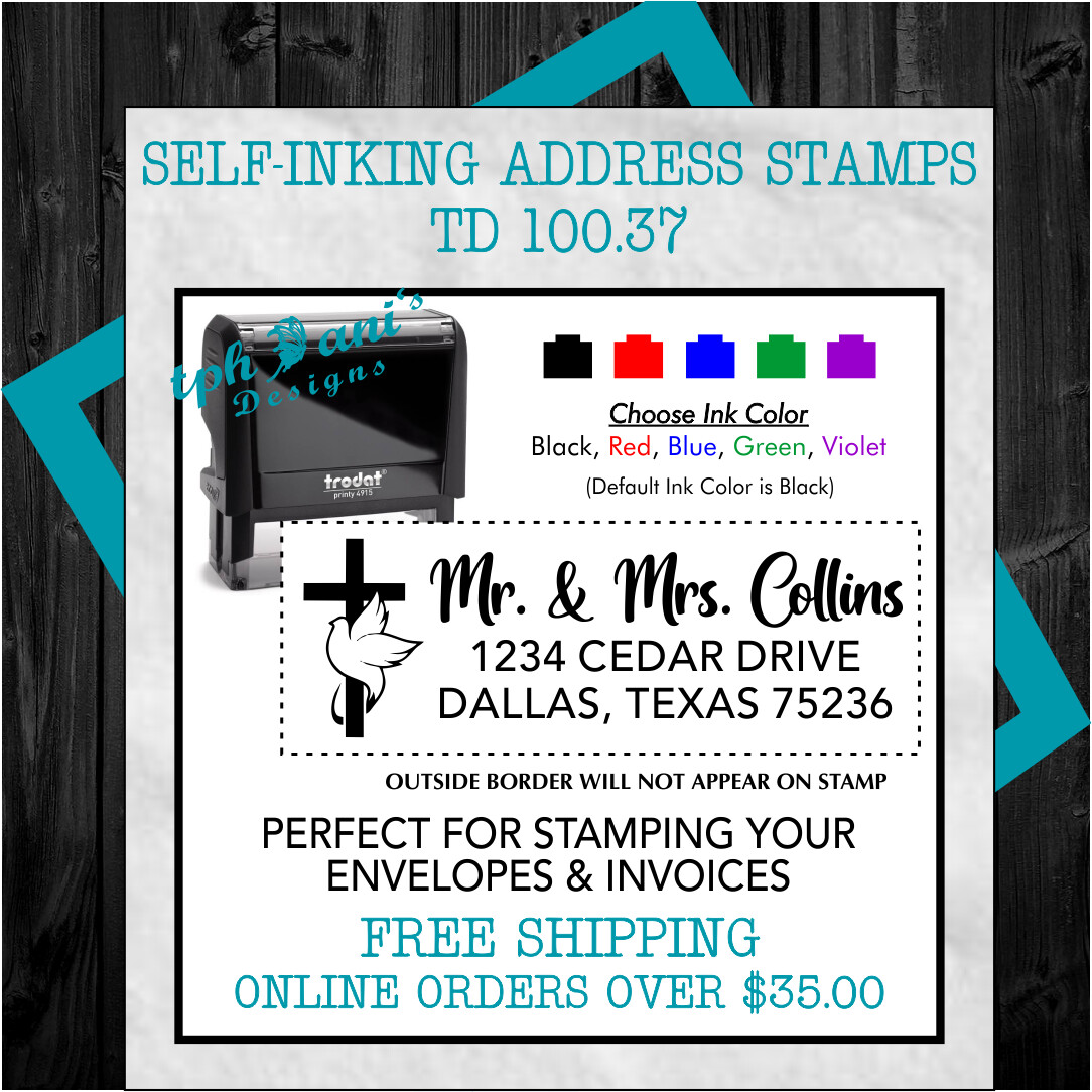 ADDRESS SELF-INKING STAMP - TD100.37