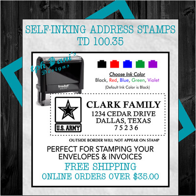 ADDRESS SELF-INKING STAMP - TD100.35