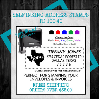 ADDRESS SELF-INKING STAMP - TD100.40