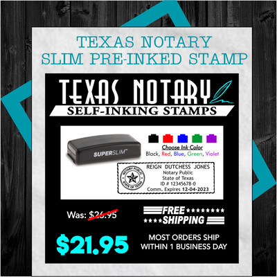 TEXAS NOTARY "POCKET STYLE" STAMP