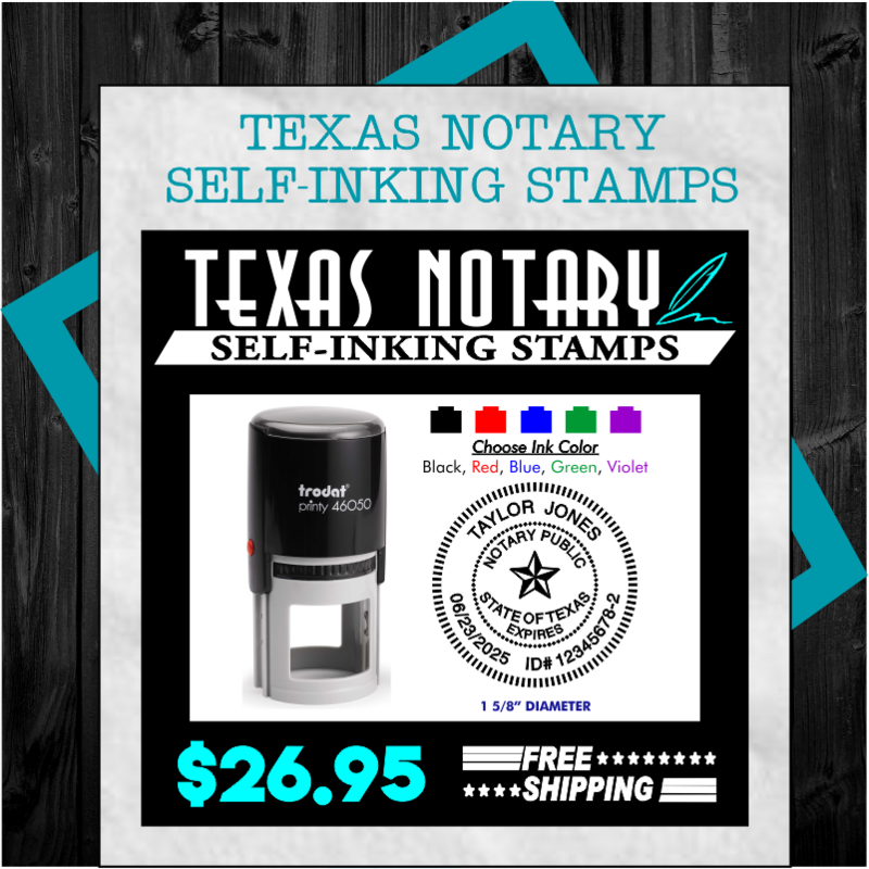 TEXAS ROUND NOTARY STAMP