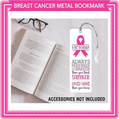 BREAST CANCER METAL BOOK MARK