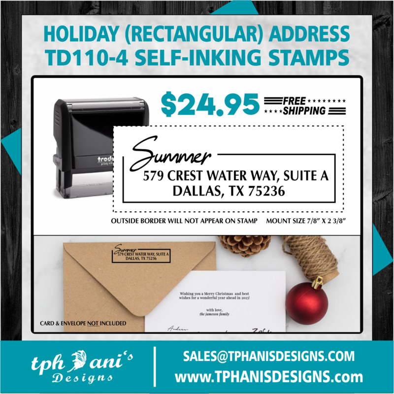 HOLIDAY ADDRESS SELF-INKING STAMP - TD110-4