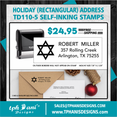 HOLIDAY ADDRESS SELF-INKING STAMP - TD110-5