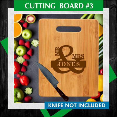 CUTTING BOARD #3 (MR &amp; MRS)