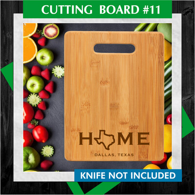 CUTTING BOARD #11 (TX HOME OUTLINE)