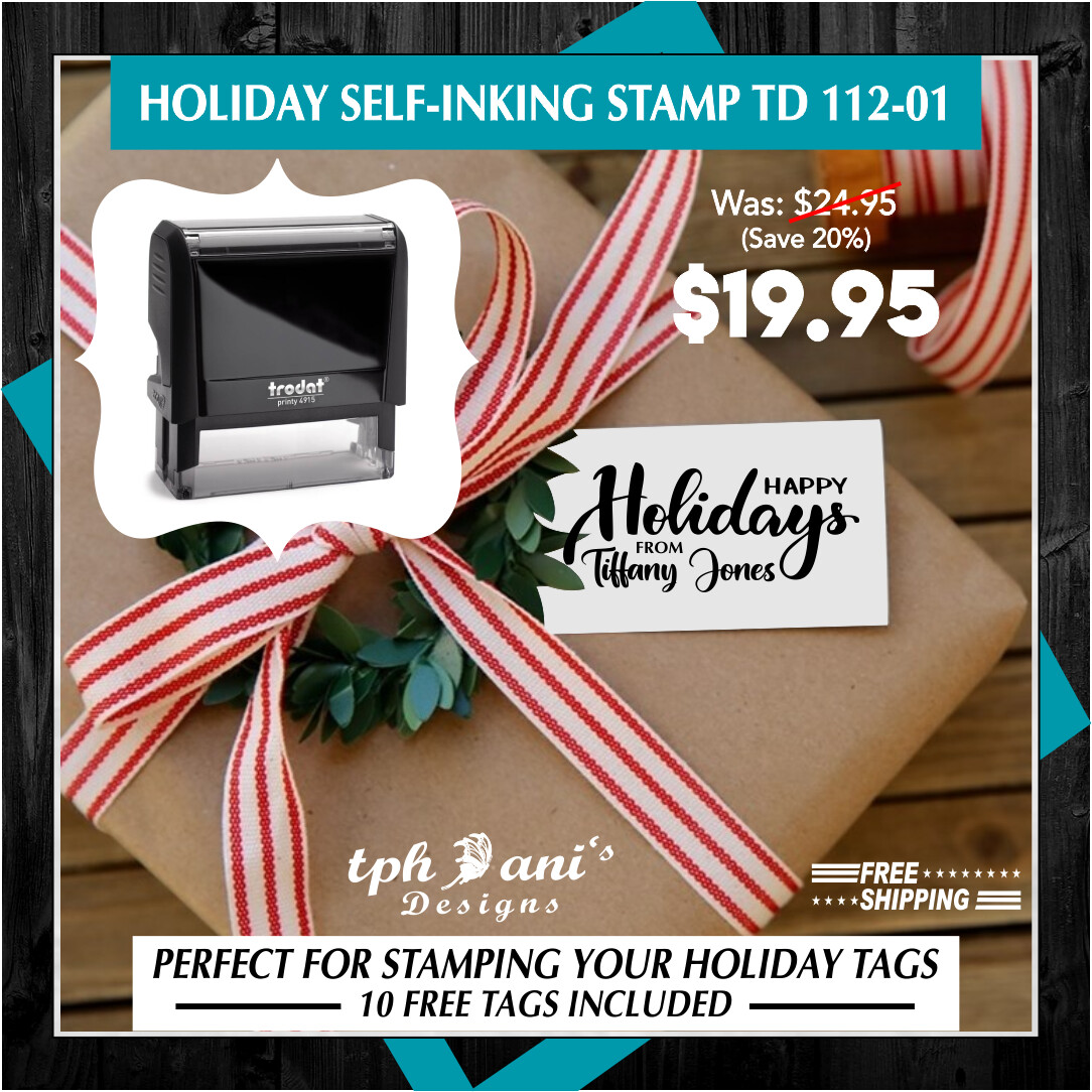 HOLIDAY SELF-INKING STAMP - TD112-1