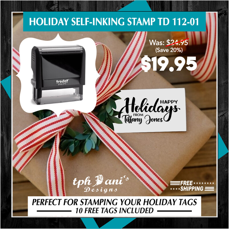HOLIDAY SELF-INKING STAMP - TD112-1 HOLIDAY SELF-INKING STAMP - TD112-1
