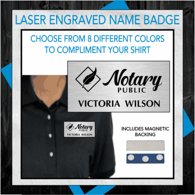 NOTARY NAME BADGE - LASER ENGRAVED