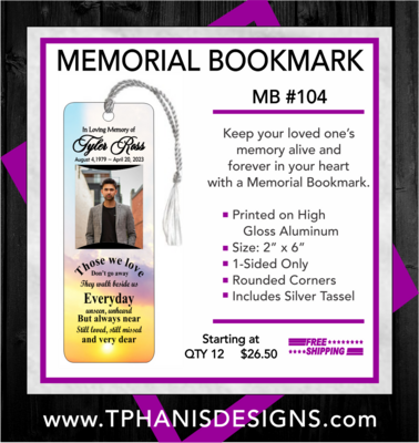 MEMORIAL BOOKMARK - MB104