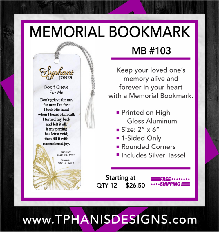 MEMORIAL BOOKMARK - MB103