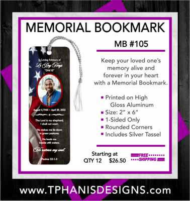 MEMORIAL BOOKMARK - MB105