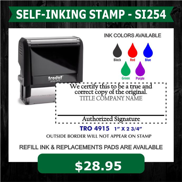 TITLE COMPANY STAMP - SI254