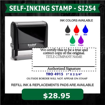 TITLE COMPANY STAMP - SI254