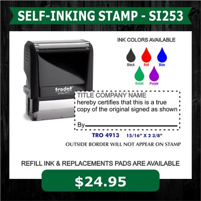 TITLE COMPANY STAMP - SI253