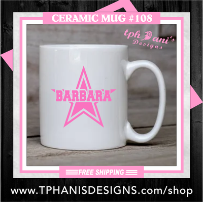 Ceramic Mug - PINK STAR