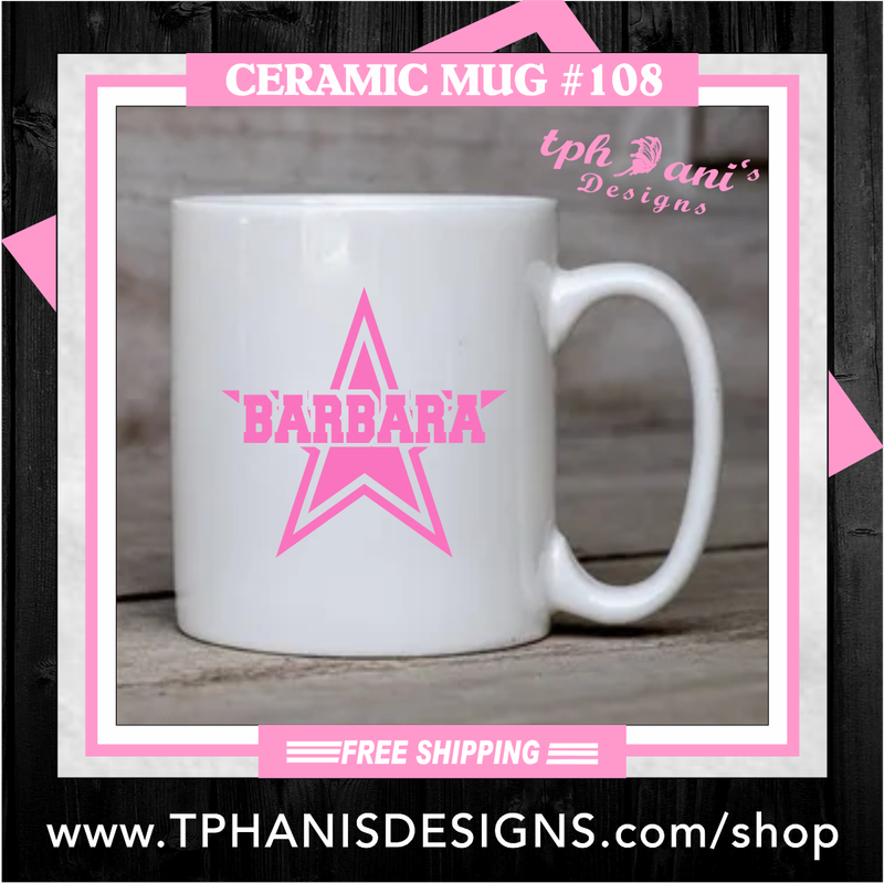 Ceramic Mug - PINK STAR