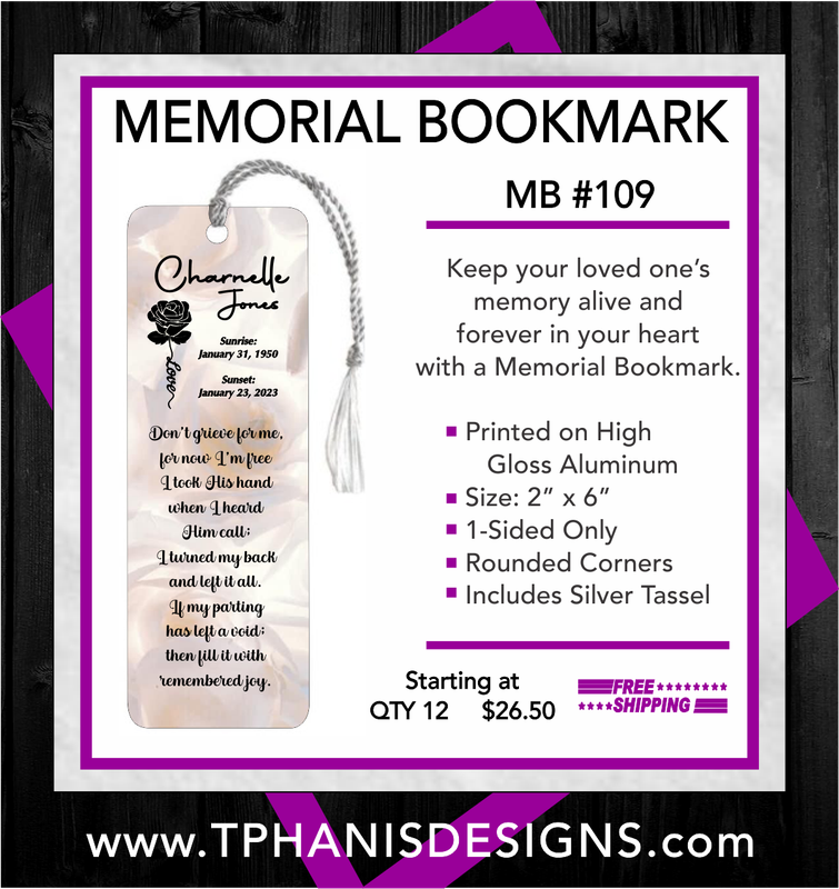 MEMORIAL BOOKMARK - MB109