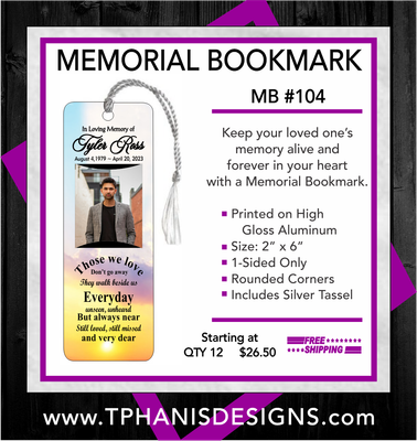 MEMORIAL BOOKMARK - MB104