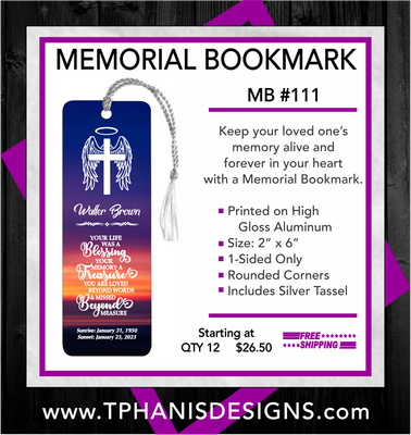 MEMORIAL BOOKMARK - MB111