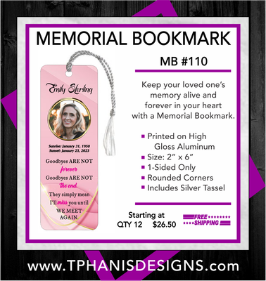 MEMORIAL BOOKMARK - MB110