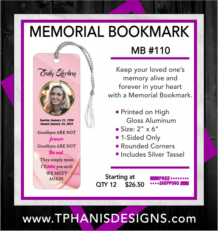 MEMORIAL BOOKMARK - MB110