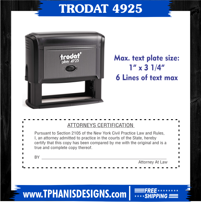 TRODAT 4925 SELF-INKING STAMP