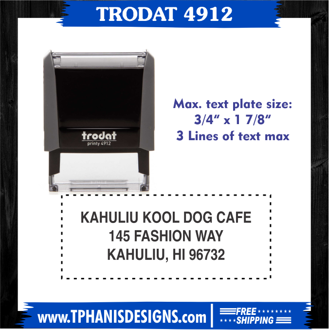 TRODAT 4912 SELF-INKING STAMP