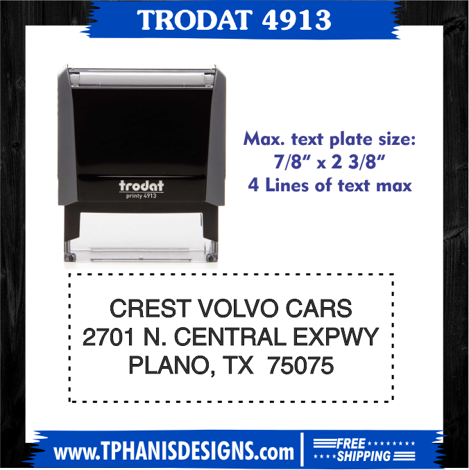 TRODAT 4913 SELF-INKING STAMP