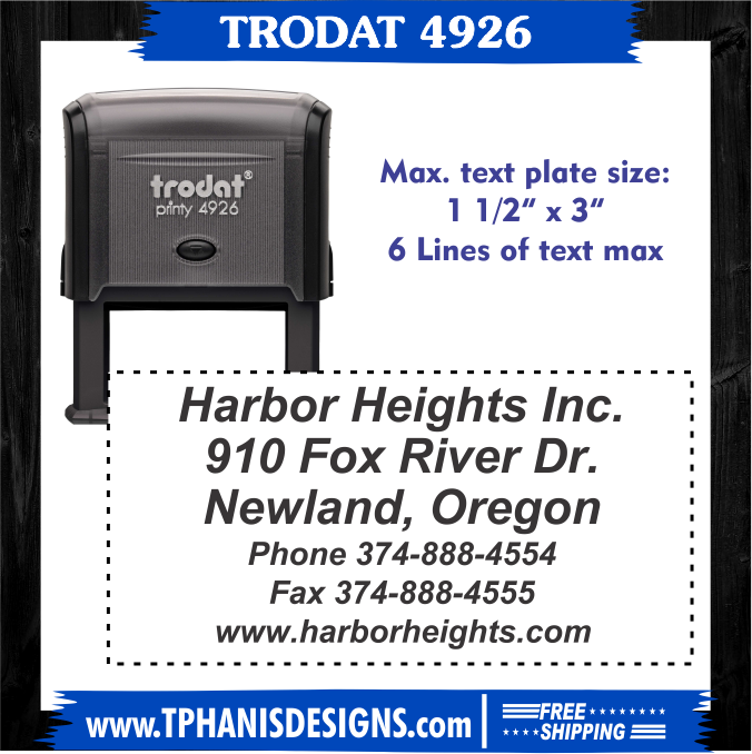 TRODAT 4926 SELF-INKING STAMP