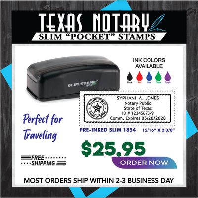 TEXAS NOTARY "POCKET STYLE" STAMP