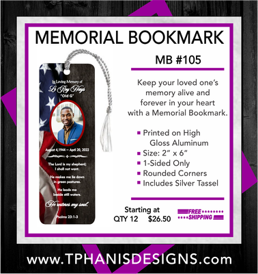 MEMORIAL BOOKMARK - MB105