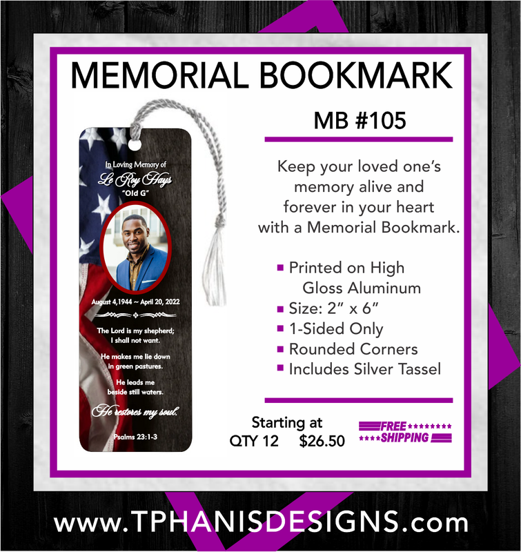 MEMORIAL BOOKMARK - MB105