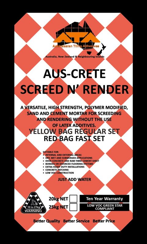 Aus Screed Fast set-Bag  Black/red