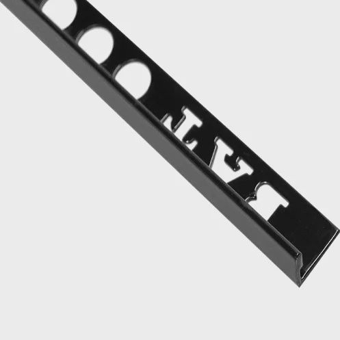 Aluminium Angle 15mm x 3m - Matt Black with Protective  Film