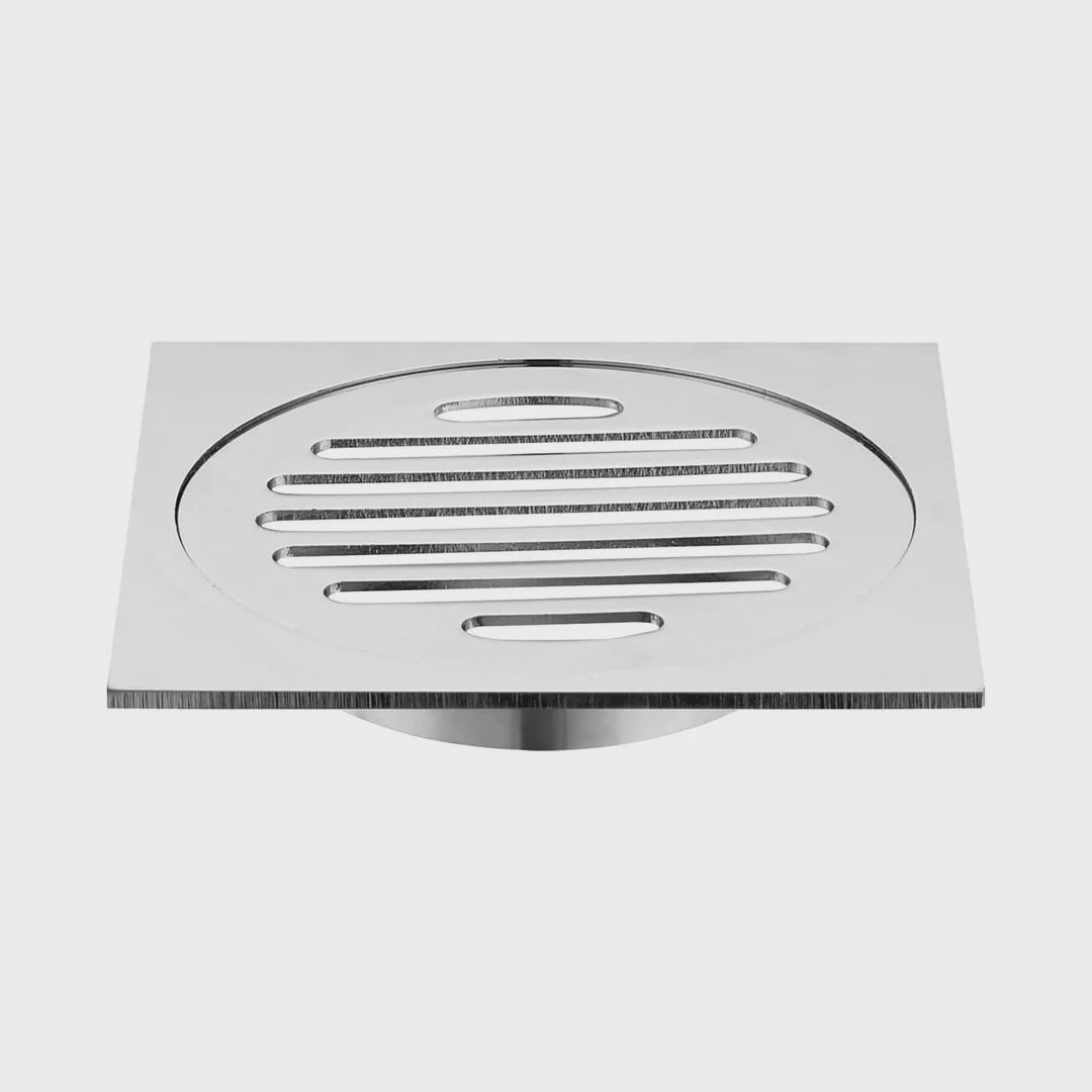 Chrome Plated Floor Drain 100mm - Short Coller (CHROME)