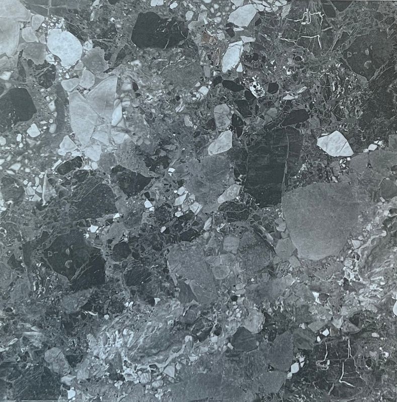 AMAZING TILES CARBONE GREY TERRAZZO MATT 600X600