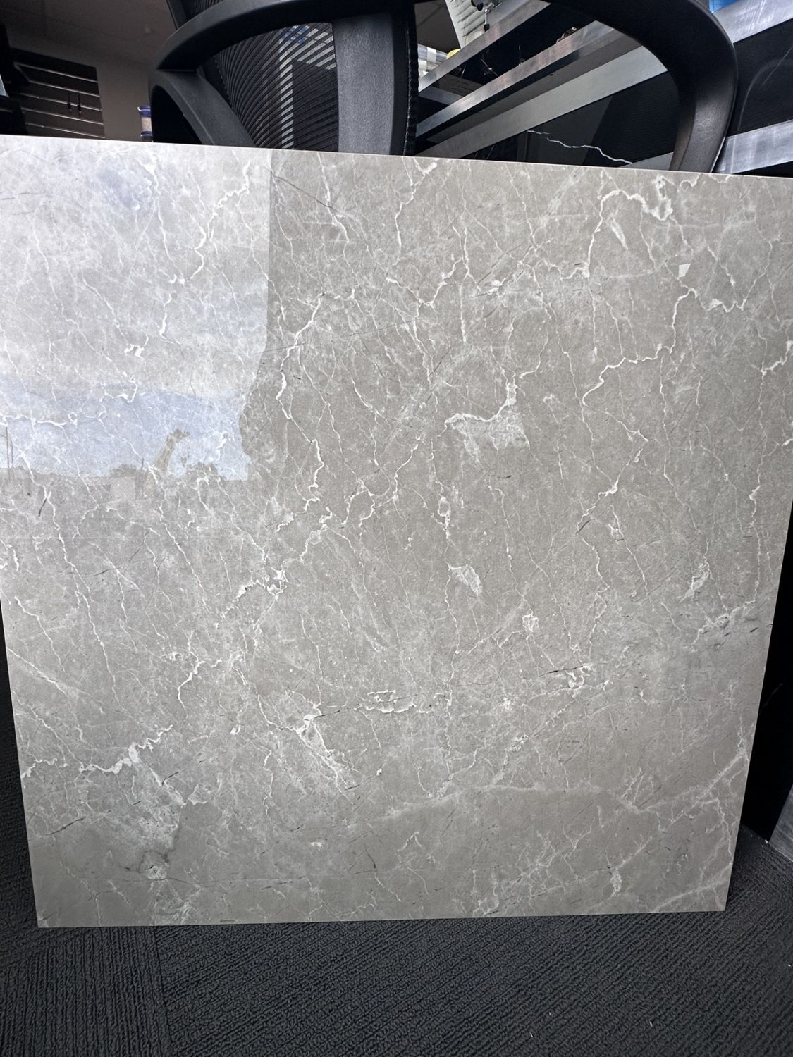 AMAZING TILES MARBELLA GREY GLOSS 600X600MM