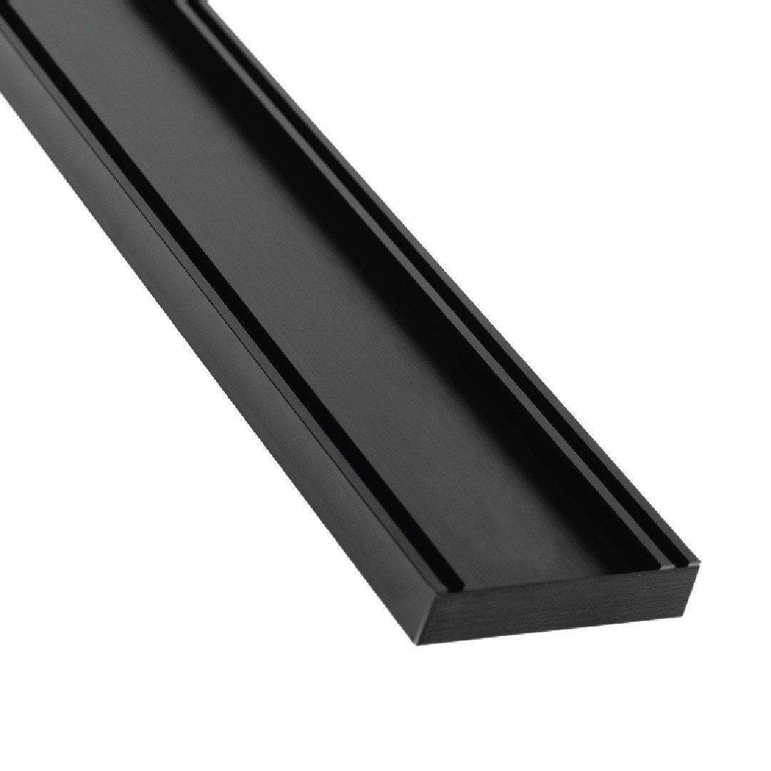Lauxes Aluminium Midnight Slimline Tile Insert Grate 21 (MSTI21) 1000 x 100 x 21mm [Top and Bottom]