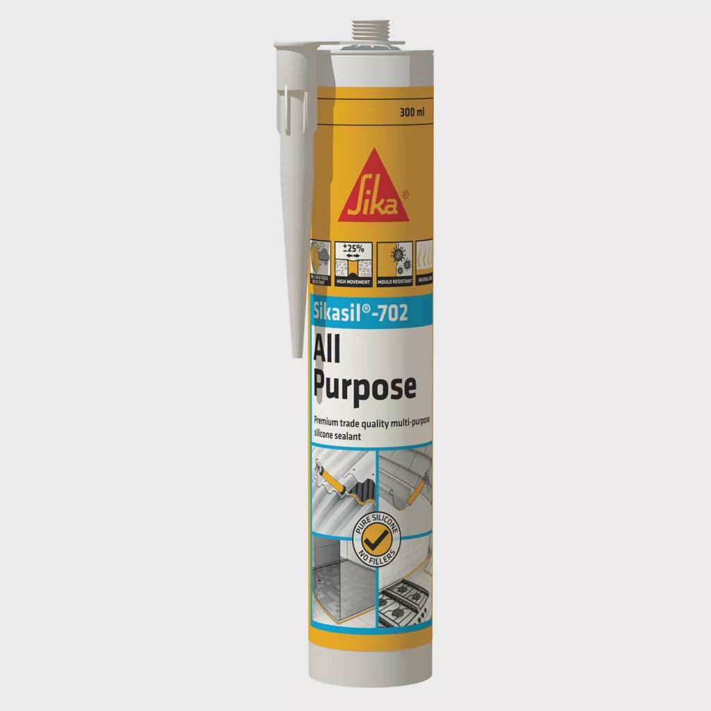 Sikasil-702 All Purpose 300ml Ctg, Colour: White