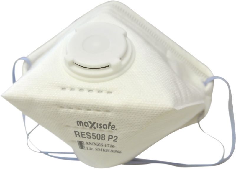 P2 Flat Fold Respirator with Valve - card of 3